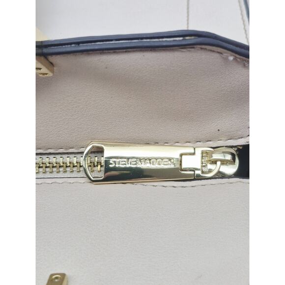 STEVE MADDEN brown leather style handbag purse leopard cheetah lining - Picture 7 of 12